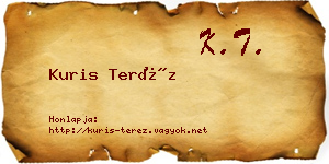 Kuris Teréz névjegykártya